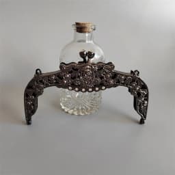 1 Set Antique Brass Bronze Color Metal Purse Frame Crystal On Surface Screws Obag1 Set Antiqu Material Metal Purse Handle Frame