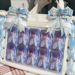 Italife Big Chain Bows Women Ita Bag Accessories for Anime ACG Display Girl Clear Pocket Backpack Itabag Decoration Luxury H351