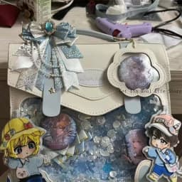 Italife Big Chain Bows Women Ita Bag Accessories for Anime ACG Display Girl Clear Pocket Backpack Itabag Decoration Luxury H351