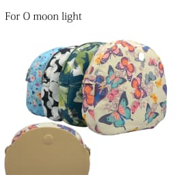 TANQU New Floral Composite Twill Cloth Waterproof Inner Lining Insert Zipper Pocket for O Bag Obag Moon Light for O Moon Light