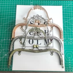 3pcs 20.5 CM Bronze Silver Golden Plum Blossom Flower Pattern Vintage Metal Purse Frame Kiss Clasp Handle Bag Accessories