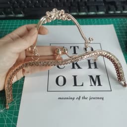 3pcs 20.5 CM Bronze Silver Golden Plum Blossom Flower Pattern Vintage Metal Purse Frame Kiss Clasp Handle Bag Accessories