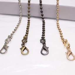 60/120cm Ball Handbag Metal Chains Shoulder Bag Strap DIY Purse Chain Gold Silver Bronze Black Handles Bag Accessories Chain