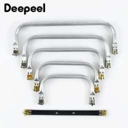 Deepeel 15-30cm Metal Internal Kiss Clasp Purse Frame Cloud Bag Rectangle Pipe Clamps Buckle DIY Handmade Bags Handles Accessory
