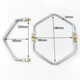 Deepeel 15-30cm Metal Internal Kiss Clasp Purse Frame Cloud Bag Rectangle Pipe Clamps Buckle DIY Handmade Bags Handles Accessory