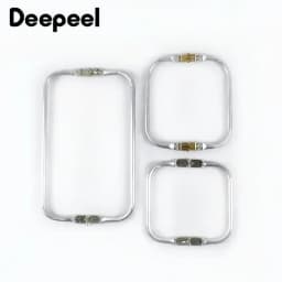 Deepeel 15-30cm Metal Internal Kiss Clasp Purse Frame Cloud Bag Rectangle Pipe Clamps Buckle DIY Handmade Bags Handles Accessory