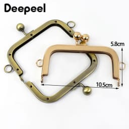 2/5Pcs 10.5cm Smooth Metal Bags Handle Purse Frame Wallet Kiss Clasp Women's Handbag Decor Handles DIY Handmade Bag Accessories