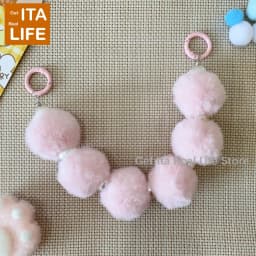 Italife Ita Bag Ornament Decoration Pink Blue Cartoon Color Hairball Chains Women Girl Itabag Accessories Backpacks Fillers H327