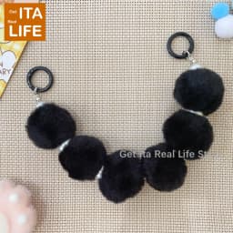 Italife Ita Bag Ornament Decoration Pink Blue Cartoon Color Hairball Chains Women Girl Itabag Accessories Backpacks Fillers H327