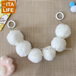 Italife Ita Bag Ornament Decoration Pink Blue Cartoon Color Hairball Chains Women Girl Itabag Accessories Backpacks Fillers H327