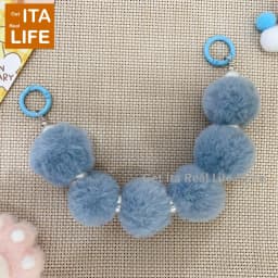 Italife Ita Bag Ornament Decoration Pink Blue Cartoon Color Hairball Chains Women Girl Itabag Accessories Backpacks Fillers H327