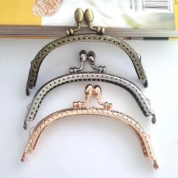 10pcs 12.5cm Antique Bronze Silver Light Golden Arch Metal Purse Frame Kiss Clasp Bag Handle For DIY Making Handbag Accessories