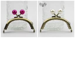 KISSDIY 10 pcs 8.5cm Metal purse frame antique Bronze Candy pearl Kiss Clasp Metal Coin Pattern DIY Bag Accessorie