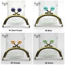 KISSDIY 10 pcs 8.5cm Metal purse frame antique Bronze Candy pearl Kiss Clasp Metal Coin Pattern DIY Bag Accessorie