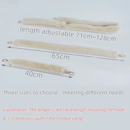 New 1 Pc Winter Plush Bag Straps Replacement Underarm Furry Bag Handles Shoulder Crossbody Hand-held Bags Straps Accessories