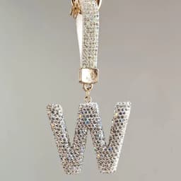 Fashion Shiny Rhinestone Letters Keychain Bag Charm Cute Letters Pendant Car Key Ring Backpack Decoration Accessories Gifts