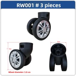 Universal Wheel Luggage Cart Travel Bag Wheel Tool Box Caster Wheel Removal Rim Spring Seasonal Other Accessories