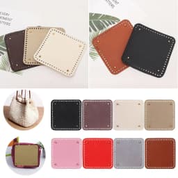 Square Bottom for DIY Knitted Bag PU Leather Bag Accessories Handmade Bottom DIY Crochet Bag Bottom Handbag Parts