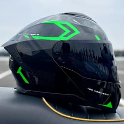 LVS-Flip Up Motorcycle Helmet Dual Visor Modular Full Face Helmet ECE Approved Street Racing Touring Crash Helmet