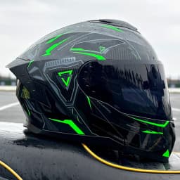 LVS-Flip Up Motorcycle Helmet Dual Visor Modular Full Face Helmet ECE Approved Street Racing Touring Crash Helmet