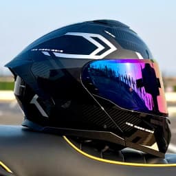 LVS-Flip Up Motorcycle Helmet Dual Visor Modular Full Face Helmet ECE Approved Street Racing Touring Crash Helmet