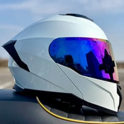 LVS-Flip Up Motorcycle Helmet Dual Visor Modular Full Face Helmet ECE Approved Street Racing Touring Crash Helmet