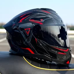 LVS-Flip Up Motorcycle Helmet Dual Visor Modular Full Face Helmet ECE Approved Street Racing Touring Crash Helmet