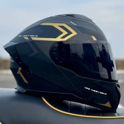 LVS-Flip Up Motorcycle Helmet Dual Visor Modular Full Face Helmet ECE Approved Street Racing Touring Crash Helmet