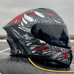 LVS-Flip Up Motorcycle Helmet Dual Visor Modular Full Face Helmet ECE Approved Street Racing Touring Crash Helmet