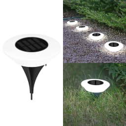 1/4 PCS Solar Ground Lights, Cool White/Warm , IP65 Waterproof Outdoor LED Buried Lights for Garden Pathway Lawn