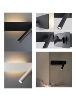 LED Wall Reading Lamp for Bedroom Hotel Minimalist Night Book Lamp Rotation Bedside Wall Sconce Home Lighting Fixture