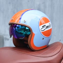 ORZ - Retro Motorcycle Helmet, Men's and Women's Motorcycle Safety Helmet, Cruising Electric Car, Four Seasons 3/4 Half Helmet