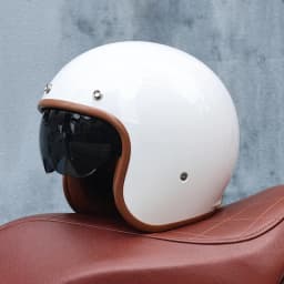 ORZ - Retro Motorcycle Helmet, Men's and Women's Motorcycle Safety Helmet, Cruising Electric Car, Four Seasons 3/4 Half Helmet
