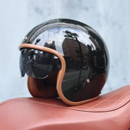ORZ - Retro Motorcycle Helmet, Men's and Women's Motorcycle Safety Helmet, Cruising Electric Car, Four Seasons 3/4 Half Helmet