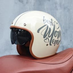 ORZ - Retro Motorcycle Helmet, Men's and Women's Motorcycle Safety Helmet, Cruising Electric Car, Four Seasons 3/4 Half Helmet