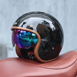 ORZ - Retro Motorcycle Helmet, Men's and Women's Motorcycle Safety Helmet, Cruising Electric Car, Four Seasons 3/4 Half Helmet