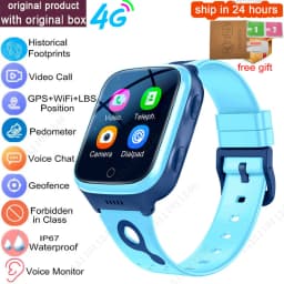 Smart Watch 4G Sim Card Kids GPS WiFi Video Call Tracker Location SOS Call Back Monitor Phone Watch Smartwatch Children Gifts