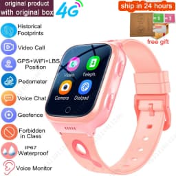 Smart Watch 4G Sim Card Kids GPS WiFi Video Call Tracker Location SOS Call Back Monitor Phone Watch Smartwatch Children Gifts