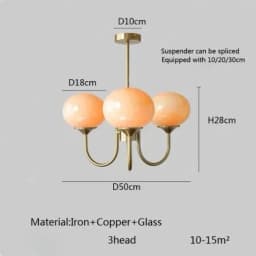 Living Room Pendant Light Medieval Creative and Warm Master Bedroom Lamp French Cream Magic Bean Lamp