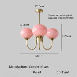 Living Room Pendant Light Medieval Creative and Warm Master Bedroom Lamp French Cream Magic Bean Lamp