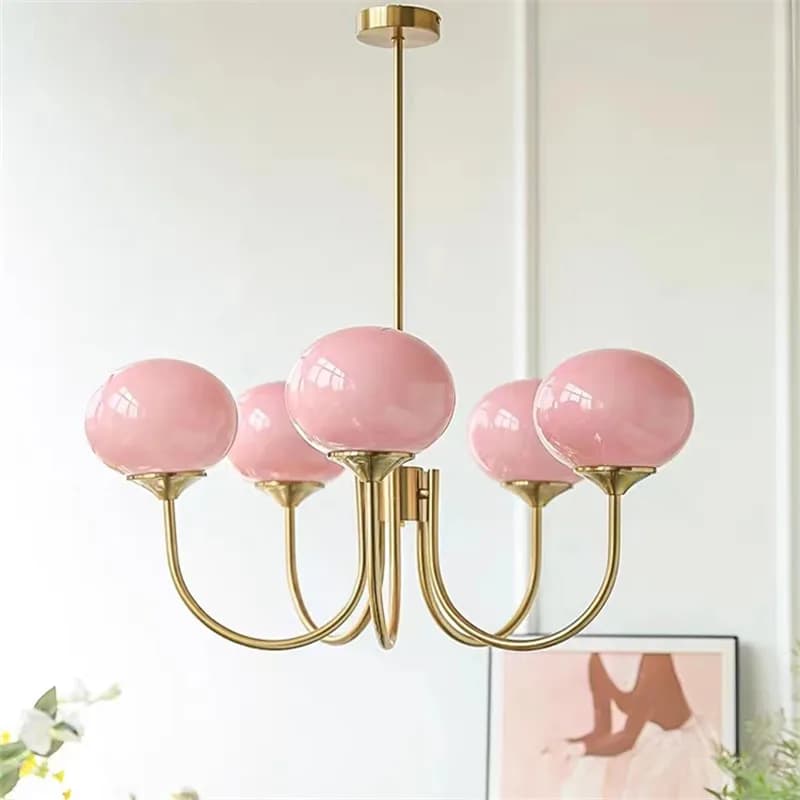 Living Room Pendant Light Medieval Creative and Warm Master Bedroom Lamp French Cream Magic Bean Lamp