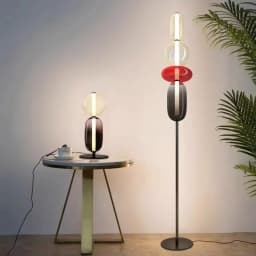 Nordic Colorful Glass Design Floor Lamp Glass Lampshade Table Light Standing Floor Light Bedroom Living Room Study Lighting