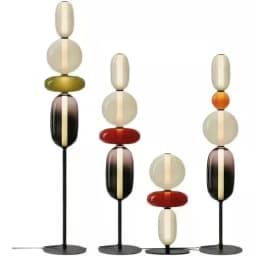 Nordic Colorful Glass Design Floor Lamp Glass Lampshade Table Light Standing Floor Light Bedroom Living Room Study Lighting