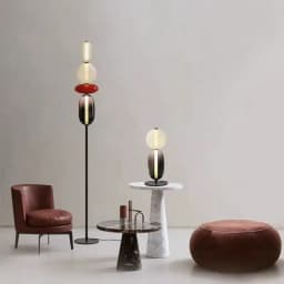 Nordic Colorful Glass Design Floor Lamp Glass Lampshade Table Light Standing Floor Light Bedroom Living Room Study Lighting