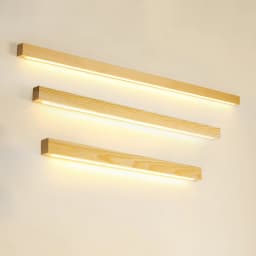 Wooden Strip Lamp Modern Simple Solid Wood Log Strip Wall Lights Living Room Decor Background LED Light Bedroom Bedside Lamps