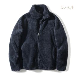 Exquisite Coral Fleece Zipper Collar Open Cardigan Sweatshirt Jacket Ultra Value Autumn Winter Warm Long Sleeve Short Length