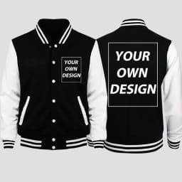 S-5XL Man Baseball Jackets Personalized Custom Logo Graphics Street Loose Jackets Fashion Casual Sportswear Office Team Workwear