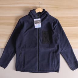 Afashion Outdoor Warm Fleece-lined Hooded Base Layer Shirt Wave Pattern Zipper Closure Couples Long Sleeve Polyester Jacket