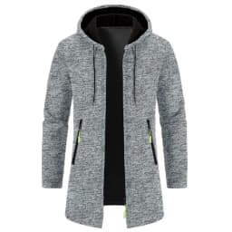 Men's Hoodies SpringAutumn CasualSolid Hooded Zip-Up Sweatshirts LongSleeve Knit Hoodie Men Sweatshirt Streetwear Hoody Cardigan
