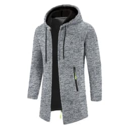 Men's Hoodies SpringAutumn CasualSolid Hooded Zip-Up Sweatshirts LongSleeve Knit Hoodie Men Sweatshirt Streetwear Hoody Cardigan